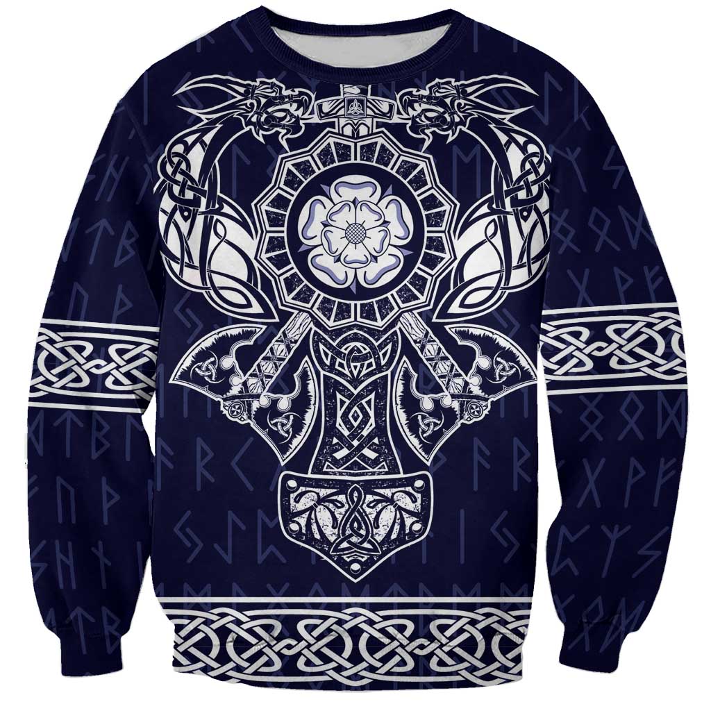 Vikings from Yorkshire Sweatshirt Blue Spirit of Jorvik - Wonder Print Shop