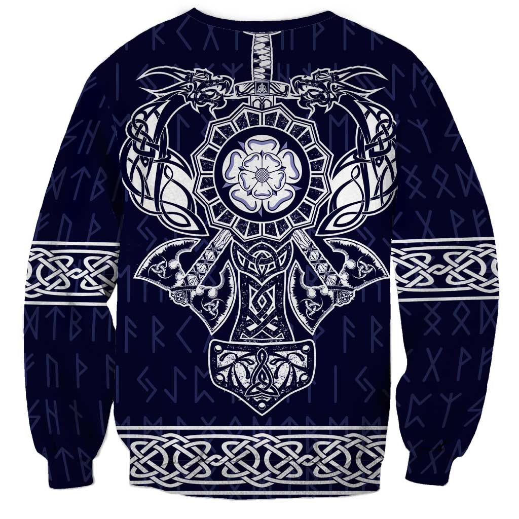 Vikings from Yorkshire Sweatshirt Blue Spirit of Jorvik - Wonder Print Shop