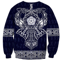Vikings from Yorkshire Sweatshirt Blue Spirit of Jorvik - Wonder Print Shop
