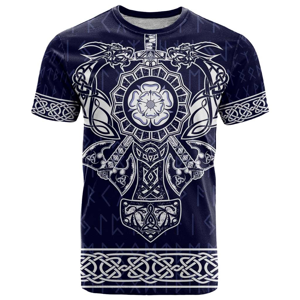 Vikings from Yorkshire T Shirt Blue Spirit of Jorvik - Wonder Print Shop
