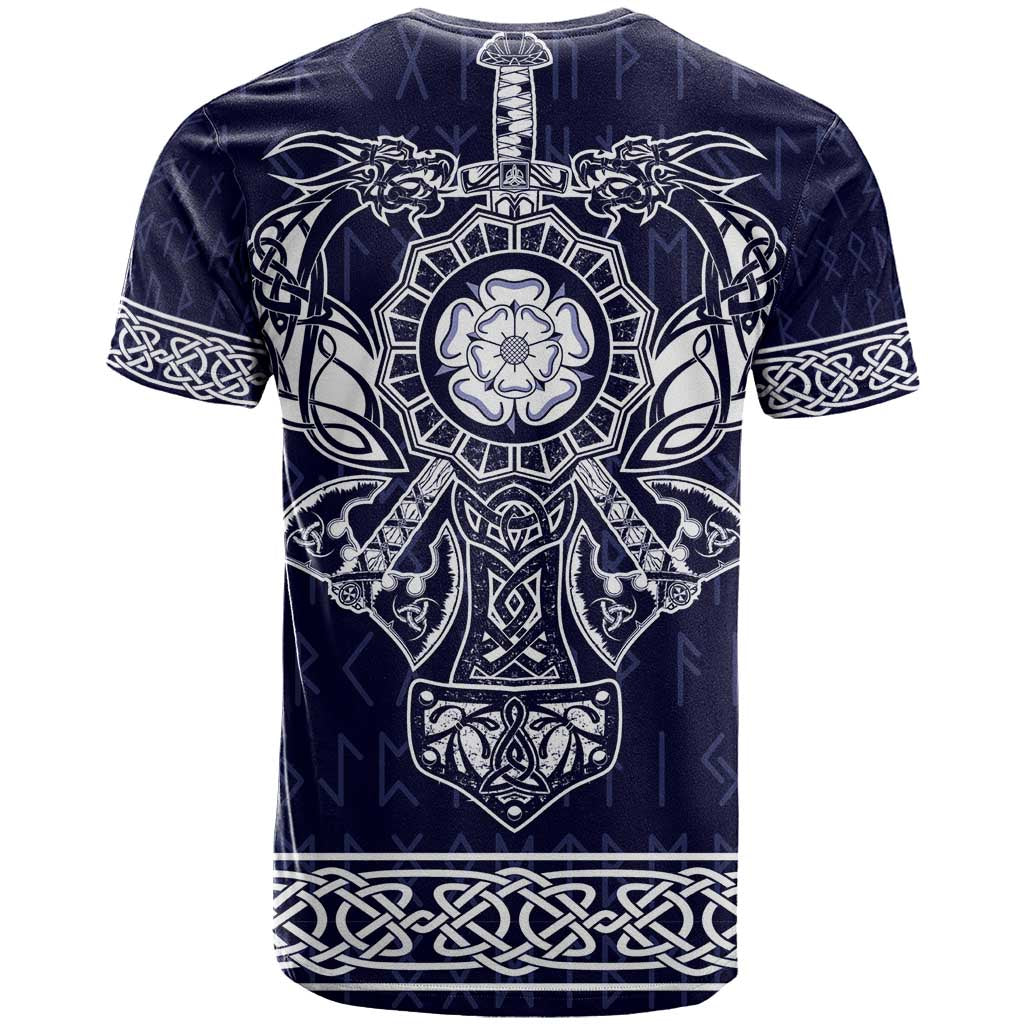 Vikings from Yorkshire T Shirt Blue Spirit of Jorvik - Wonder Print Shop