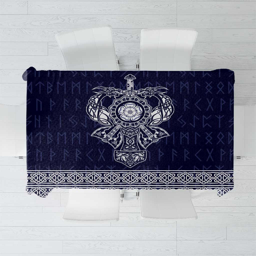Vikings from Yorkshire Tablecloth Blue Spirit of Jorvik - Wonder Print Shop