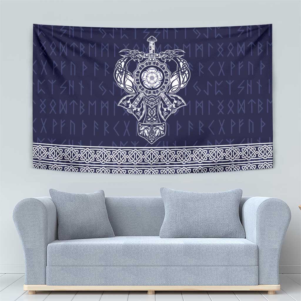 Vikings from Yorkshire Tapestry Blue Spirit of Jorvik - Wonder Print Shop