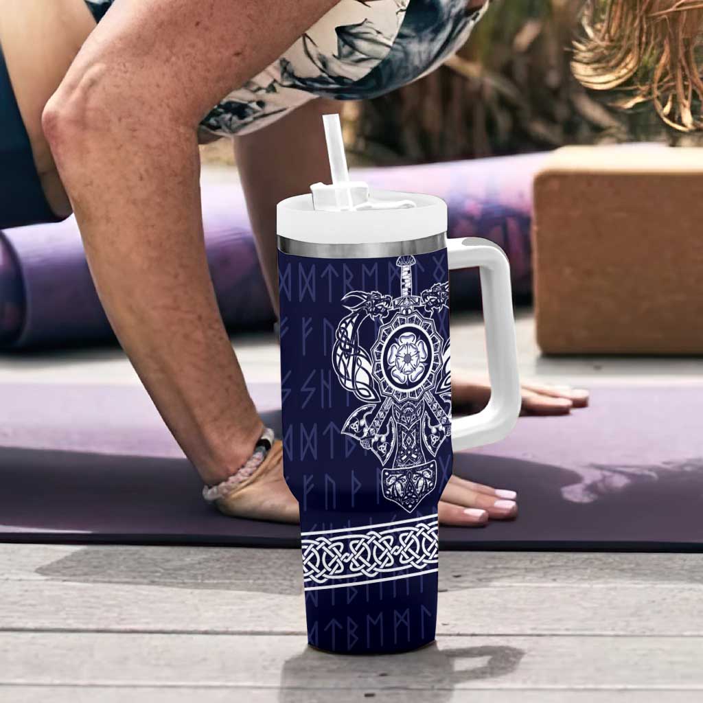 Vikings from Yorkshire Tumbler With Handle Blue Spirit of Jorvik - Wonder Print Shop