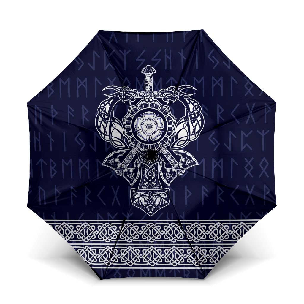 Vikings from Yorkshire Umbrella Blue Spirit of Jorvik - Wonder Print Shop