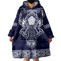 Vikings from Yorkshire Wearable Blanket Hoodie Blue Spirit of Jorvik - Wonder Print Shop