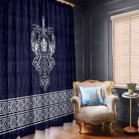 Vikings from Yorkshire Window Curtain Blue Spirit of Jorvik - Wonder Print Shop