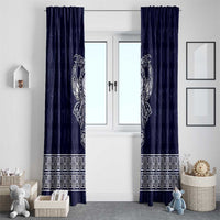 Vikings from Yorkshire Window Curtain Blue Spirit of Jorvik - Wonder Print Shop