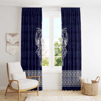 Vikings from Yorkshire Window Curtain Blue Spirit of Jorvik - Wonder Print Shop