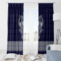 Vikings from Yorkshire Window Curtain Blue Spirit of Jorvik - Wonder Print Shop