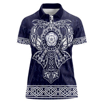 Vikings from Yorkshire Women Polo Shirt Blue Spirit of Jorvik - Wonder Print Shop