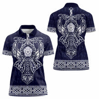 Vikings from Yorkshire Women Polo Shirt Blue Spirit of Jorvik - Wonder Print Shop