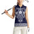 Vikings from Yorkshire Women Sleeveless Polo Shirt Blue Spirit of Jorvik - Wonder Print Shop