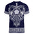 Vikings from Yorkshire Women V-Neck T-Shirt Blue Spirit of Jorvik - Wonder Print Shop