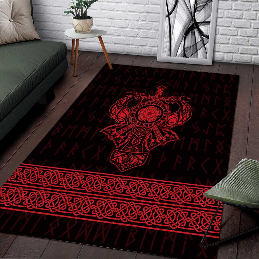 Vikings from Yorkshire Area Rug Red Spirit of Jorvik - Wonder Print Shop