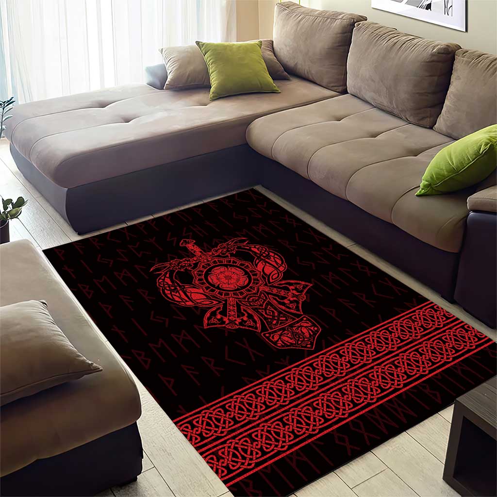 Vikings from Yorkshire Area Rug Red Spirit of Jorvik - Wonder Print Shop