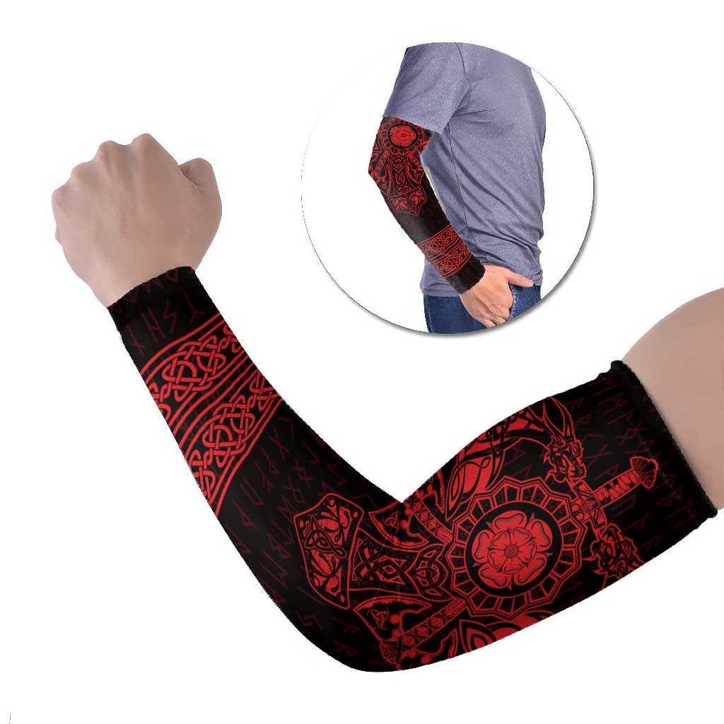 Vikings from Yorkshire Arm Sleeves Red Spirit of Jorvik - Wonder Print Shop