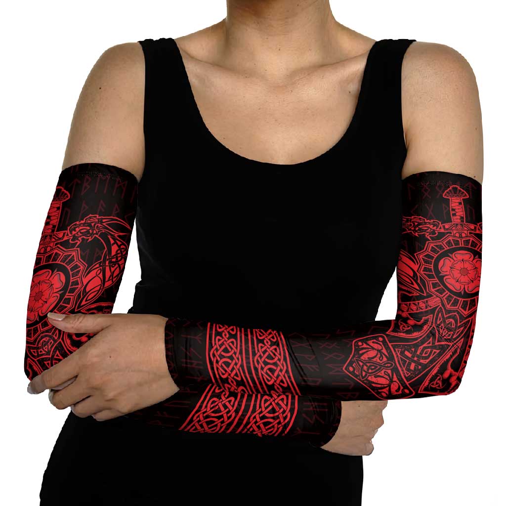 Vikings from Yorkshire Arm Sleeves Red Spirit of Jorvik - Wonder Print Shop