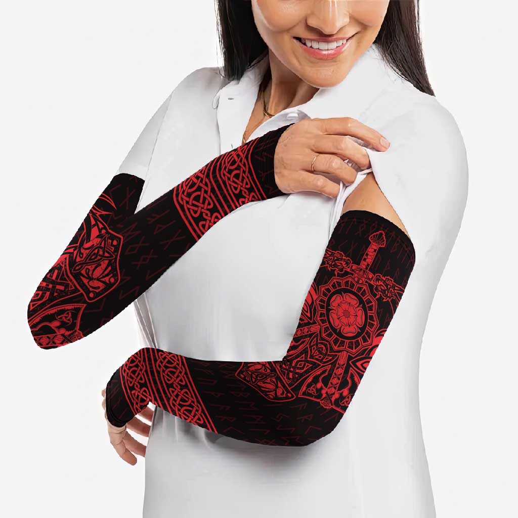 Vikings from Yorkshire Arm Sleeves Red Spirit of Jorvik - Wonder Print Shop