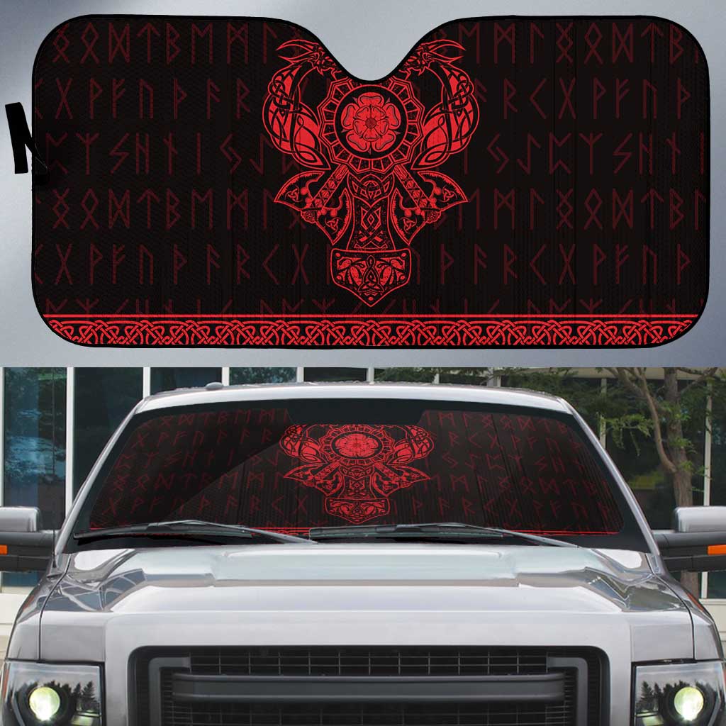 Vikings from Yorkshire Auto Sun Shade Red Spirit of Jorvik - Wonder Print Shop