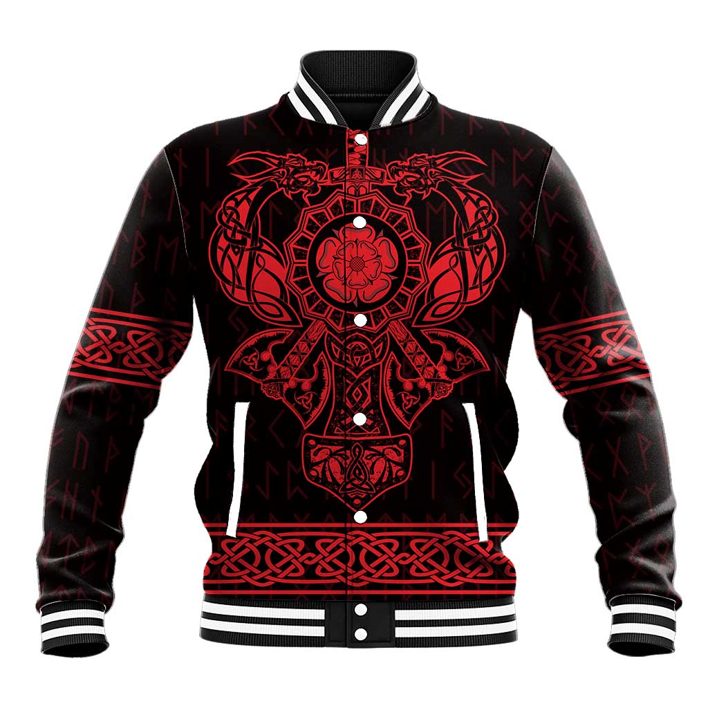 Vikings from Yorkshire Baseball Jacket Red Spirit of Jorvik - Wonder Print Shop