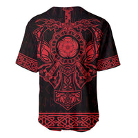 Vikings from Yorkshire Baseball Jersey Red Spirit of Jorvik - Wonder Print Shop