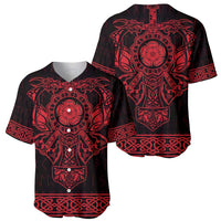 Vikings from Yorkshire Baseball Jersey Red Spirit of Jorvik - Wonder Print Shop