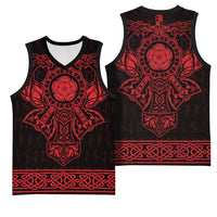 Vikings from Yorkshire Basketball Jersey Red Spirit of Jorvik - Wonder Print Shop