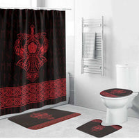 Vikings from Yorkshire Bathroom Set Red Spirit of Jorvik - Wonder Print Shop