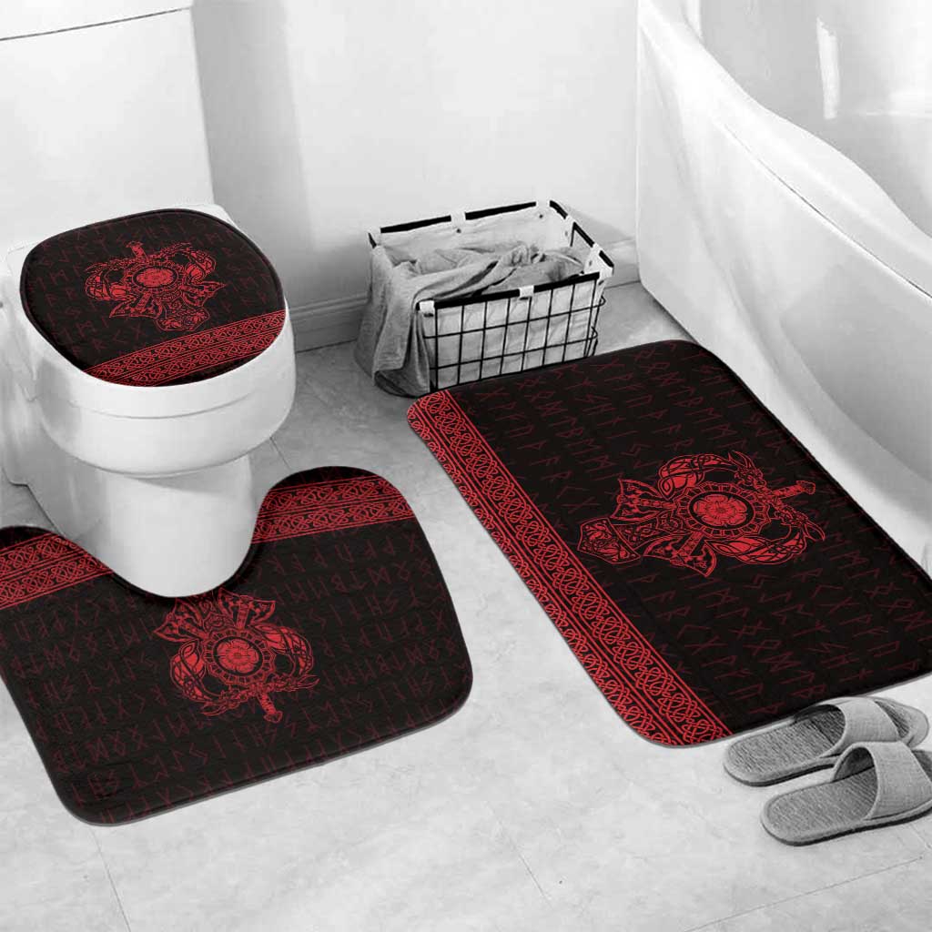 Vikings from Yorkshire Bathroom Set Red Spirit of Jorvik - Wonder Print Shop