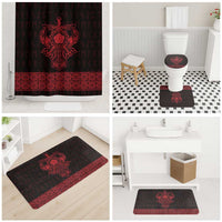 Vikings from Yorkshire Bathroom Set Red Spirit of Jorvik - Wonder Print Shop