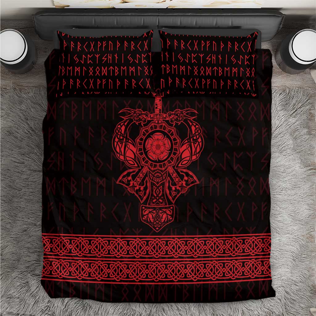 Vikings from Yorkshire Bedding Set Red Spirit of Jorvik - Wonder Print Shop