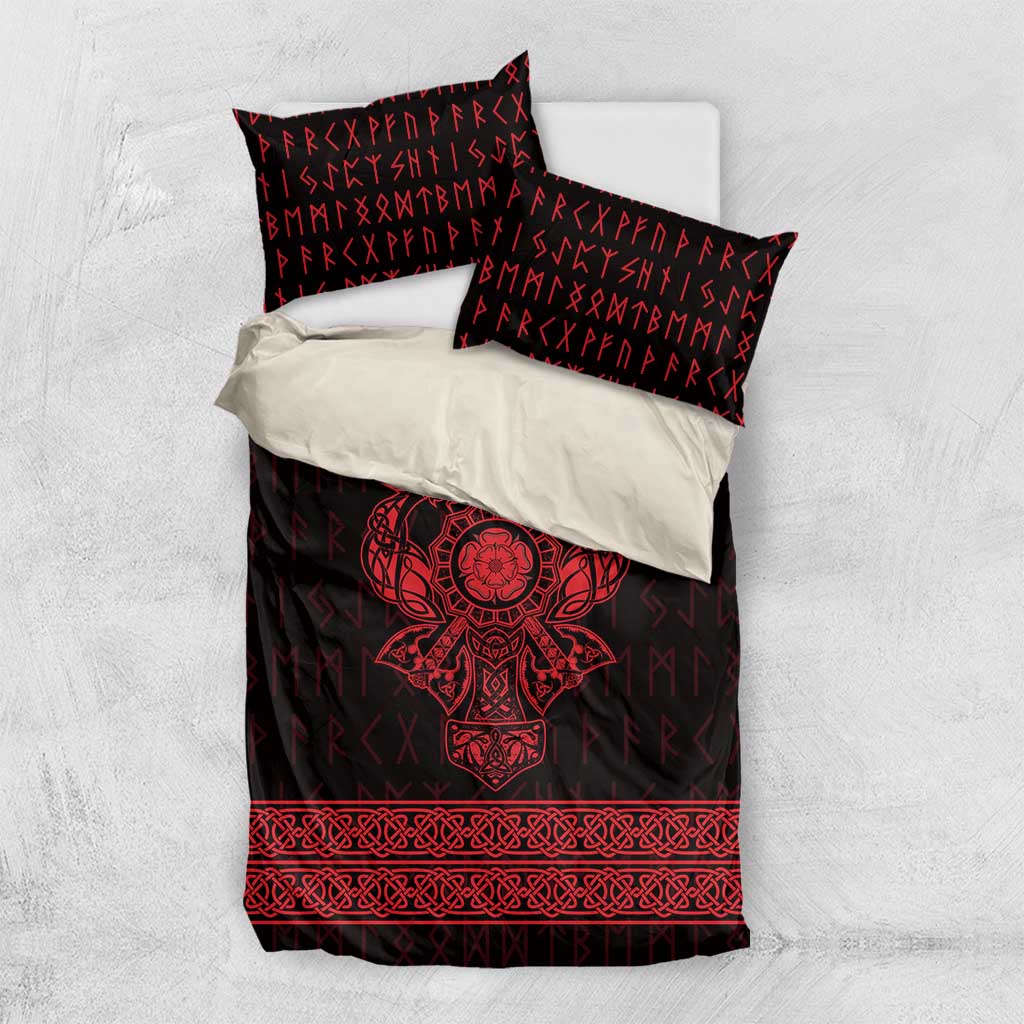 Vikings from Yorkshire Bedding Set Red Spirit of Jorvik - Wonder Print Shop