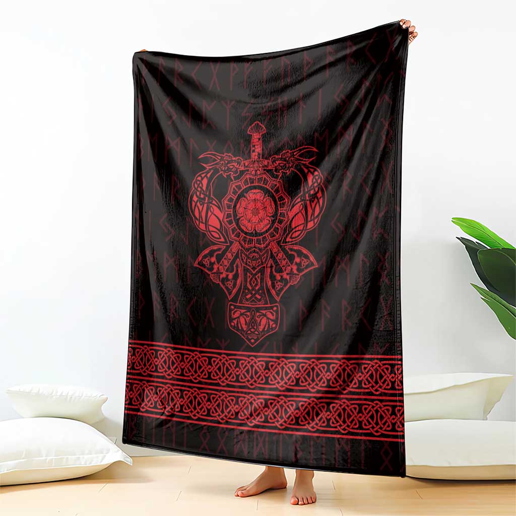 Vikings from Yorkshire Blanket Red Spirit of Jorvik - Wonder Print Shop