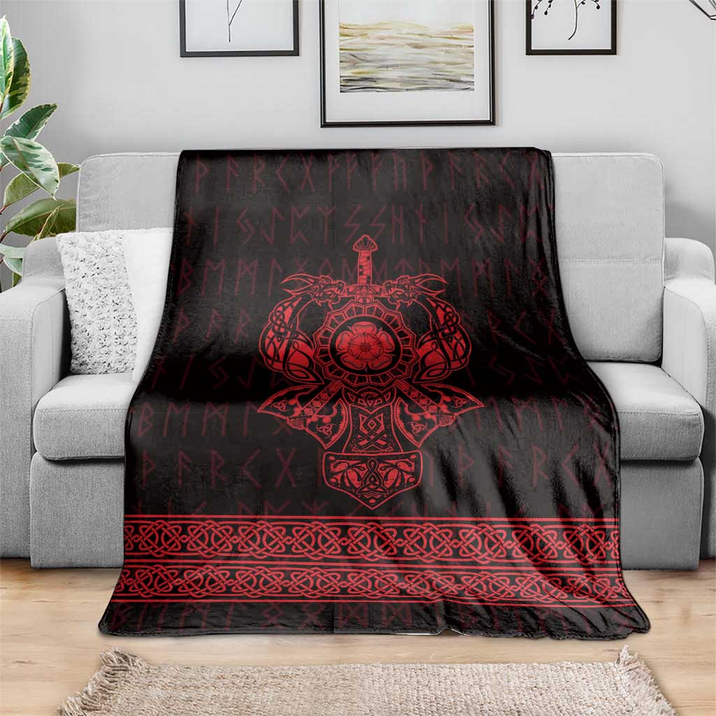 Vikings from Yorkshire Blanket Red Spirit of Jorvik - Wonder Print Shop