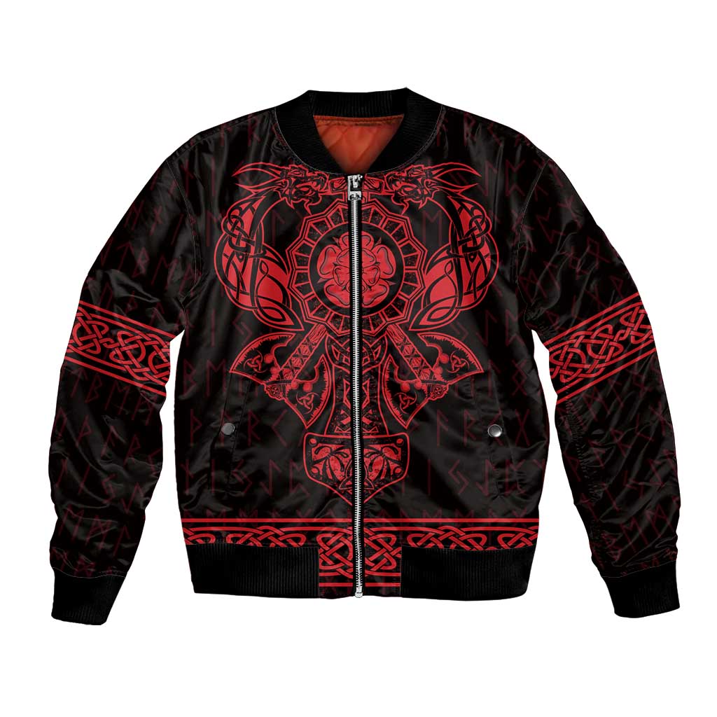Vikings from Yorkshire Bomber Jacket Red Spirit of Jorvik - Wonder Print Shop