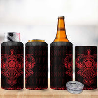 Vikings from Yorkshire 4 in 1 Can Cooler Tumbler Red Spirit of Jorvik - Wonder Print Shop