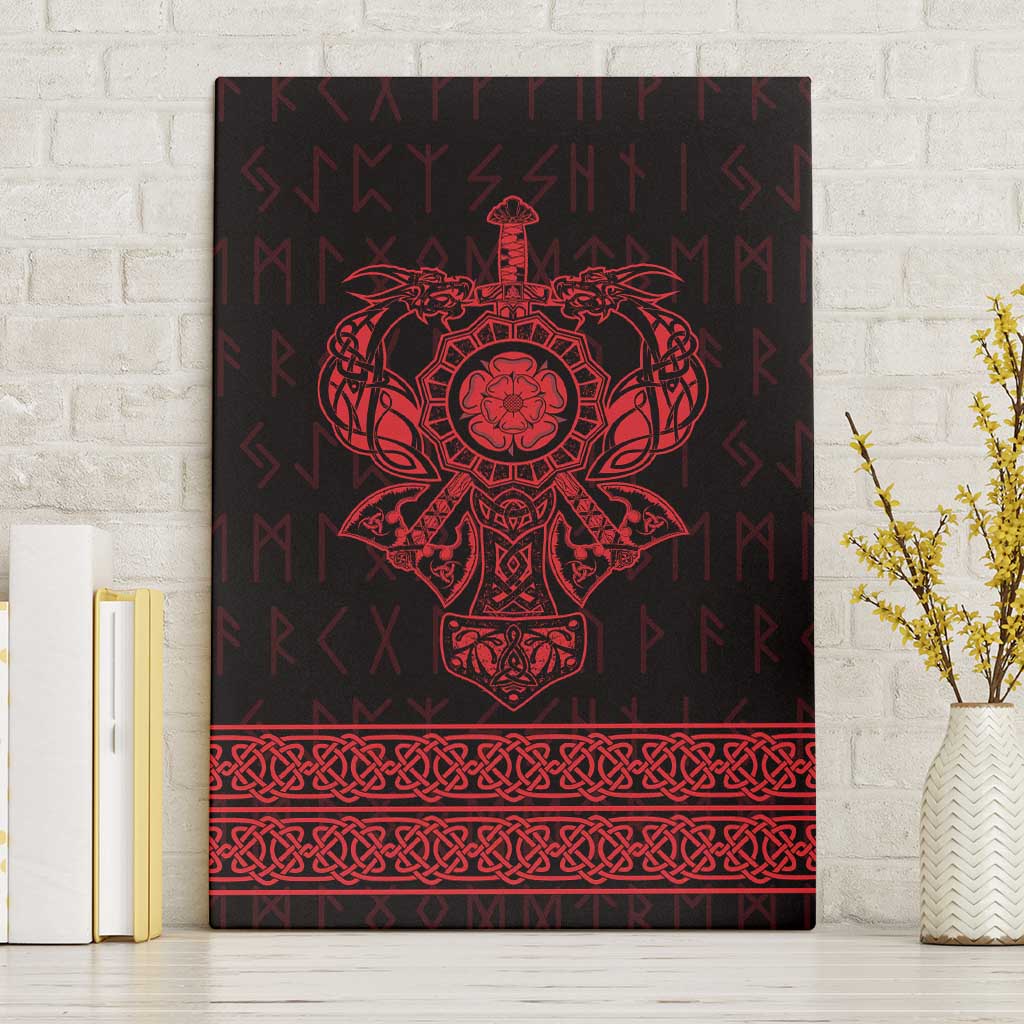 Vikings from Yorkshire Canvas Wall Art Red Spirit of Jorvik - Wonder Print Shop