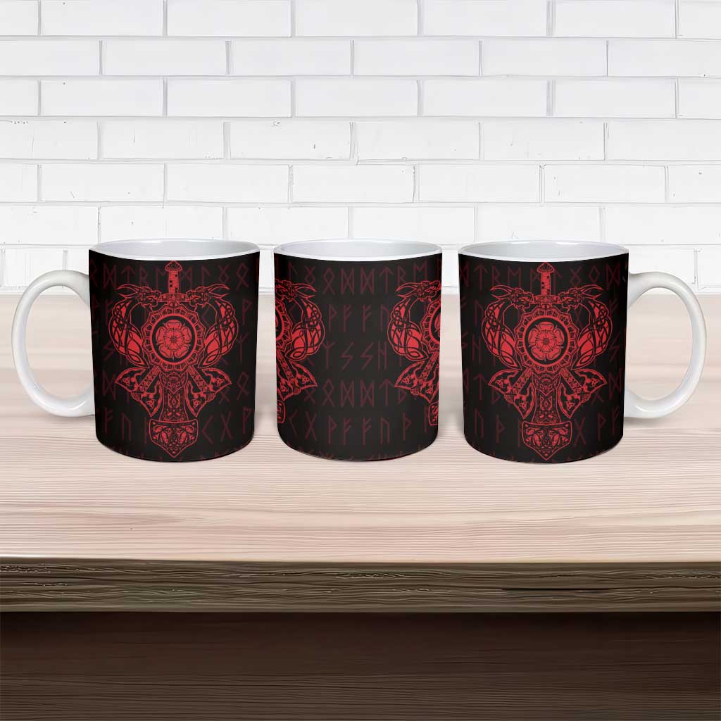 Vikings from Yorkshire Ceramic Mug Red Spirit of Jorvik - Wonder Print Shop
