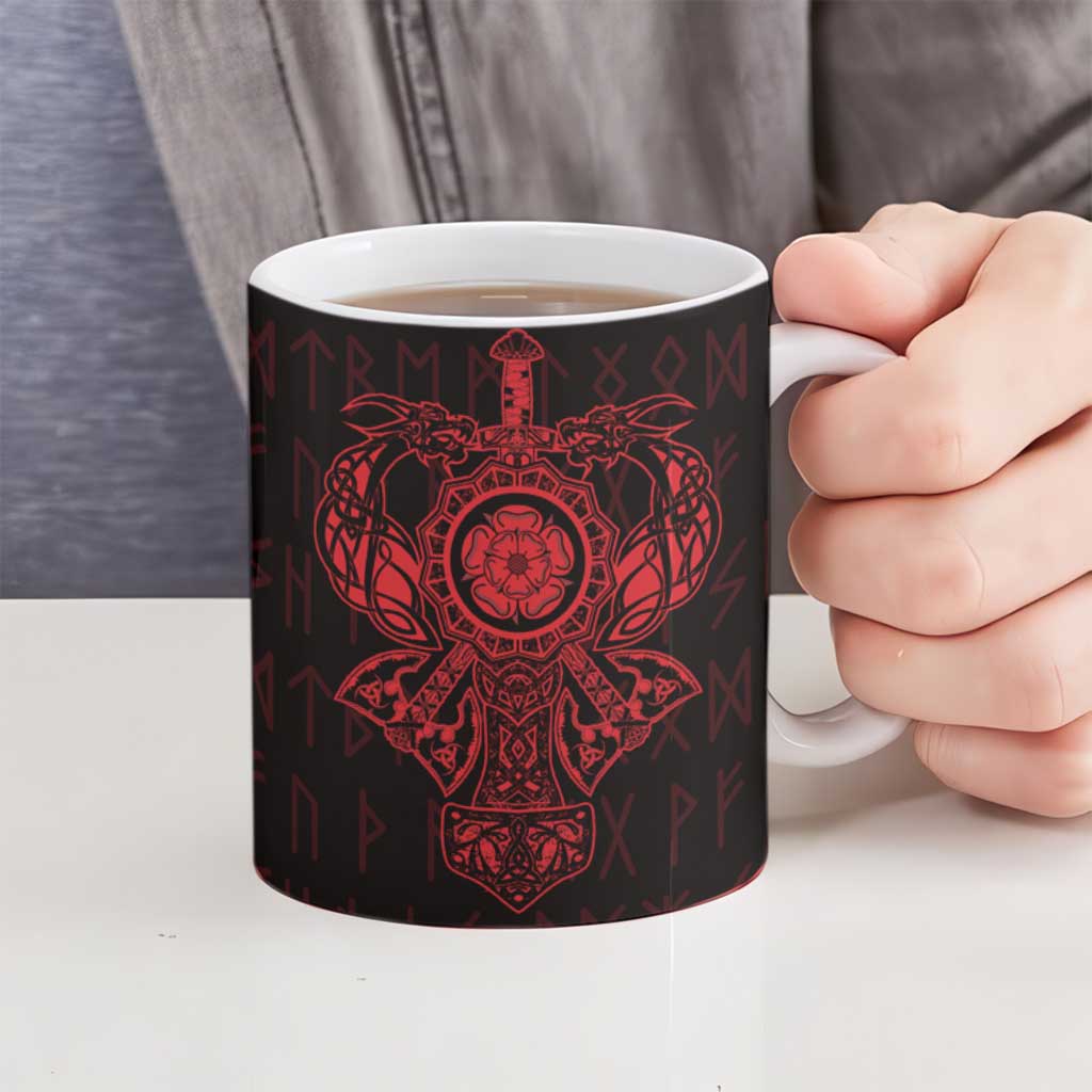 Vikings from Yorkshire Ceramic Mug Red Spirit of Jorvik - Wonder Print Shop