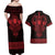 Vikings from Yorkshire Couples Matching Off Shoulder Maxi Dress and Hawaiian Shirt Red Spirit of Jorvik - Wonder Print Shop