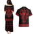 Vikings from Yorkshire Couples Matching Puletasi and Hawaiian Shirt Red Spirit of Jorvik - Wonder Print Shop