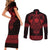 Vikings from Yorkshire Couples Matching Short Sleeve Bodycon Dress and Long Sleeve Button Shirt Red Spirit of Jorvik - Wonder Print Shop