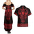 Vikings from Yorkshire Couples Matching Summer Maxi Dress and Hawaiian Shirt Red Spirit of Jorvik - Wonder Print Shop