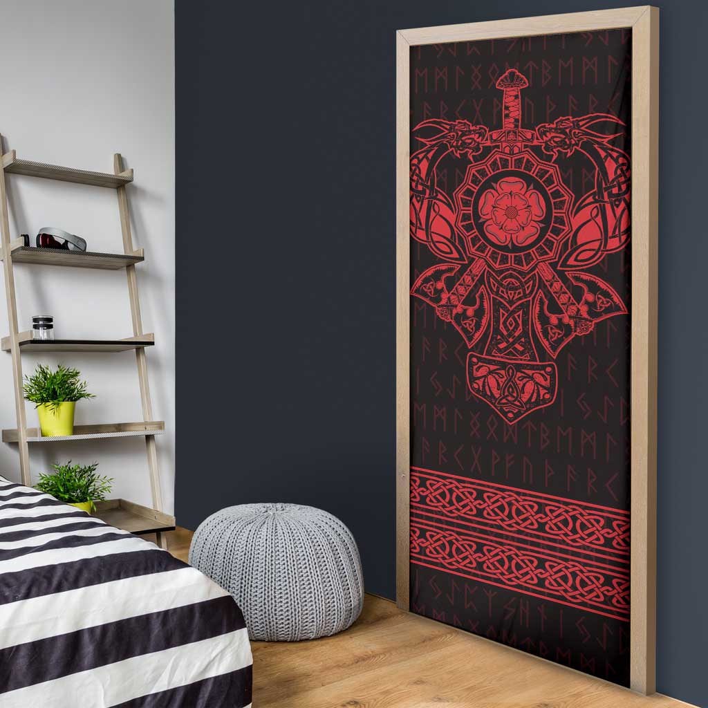 Vikings from Yorkshire Door Cover Red Spirit of Jorvik - Wonder Print Shop