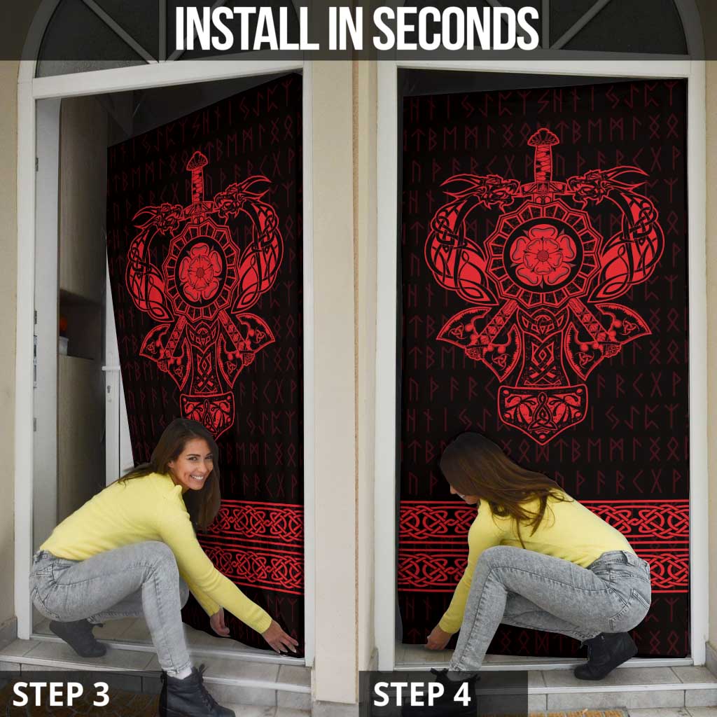 Vikings from Yorkshire Door Cover Red Spirit of Jorvik - Wonder Print Shop