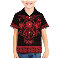 Vikings from Yorkshire Family Matching Mermaid Dress and Hawaiian Shirt Red Spirit of Jorvik - Wonder Print Shop