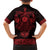 Vikings from Yorkshire Family Matching Off The Shoulder Long Sleeve Dress and Hawaiian Shirt Red Spirit of Jorvik - Wonder Print Shop