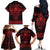 Vikings from Yorkshire Family Matching Off The Shoulder Long Sleeve Dress and Hawaiian Shirt Red Spirit of Jorvik - Wonder Print Shop