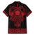Vikings from Yorkshire Family Matching Off The Shoulder Long Sleeve Dress and Hawaiian Shirt Red Spirit of Jorvik - Wonder Print Shop